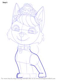 Learn How To Draw Sweetie From Paw Patrol Paw Patrol Step By Step Drawing Tutorials Paw Patrol Drawings Paw