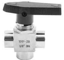 Vanne à Bille PP 3 Voies - Sortie Femelle 2" BSP (pas Gaz) (dn 50