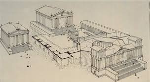 Restored Drawing Of The Sanctuary Of Jupiter Heliopolitanus Baalbek 50 250 Ad Drawings Baalbek Ostia