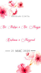 Majlis Walimatulurus Rifqi Nisya Qistina Nazirul By Envite In 2020 Invitations Cards Lei Necklace