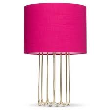 Threshold Gold Cage Lamp With Pink Shade Caged Lamp Pink Lamp Lamp