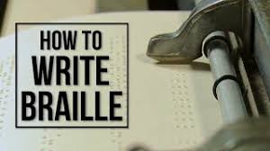 When you flip the paper back over, you'll be able to feel the bumps! How Blind People Write Braille Youtube