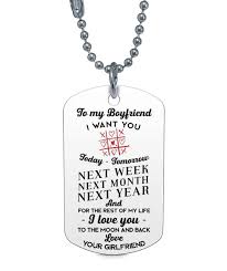 I Love Boyfriend To The Moon And Back Boyfriend Necklace Diy Gifts For Boyfriend Love Boyfriend