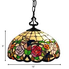 Shop Tiffany Style Hanging Pendant Lamp 16 Wide Stained Glass Shade Game Room Ceiling Fixture Am019hl16b Amora Lighting Overstock 28480170