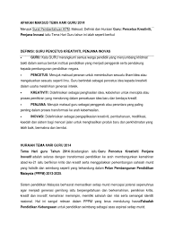 Perubahan adalah hukum dasar yang mengatur seluruh sifat. Apakah Maksud Tema Hari Guru 2014