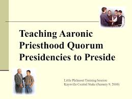Sustainable coastlines hawaii the ocean is a powerful force. Teaching Aaronic Priesthood Quorum Presidencies To Preside Ppt Download