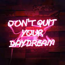 Australia's most famous yellow skivvy wearer is headed out of the city, listing her suburban home for sale. Neon Signs Don T Quit Your Daydream Beer Bar Bedroom Neon Light Handmade Glass Neon Lights Sign For Bedroom Office Hotel Pub Cafe Recreation Room Wall Decor Night Light 15 X 9 Pink