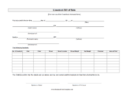 A Printable Bill Of Sale For Transactions Involving Cattle Horses Sheep Pigs Or Other Livestock Free To Download Livestock Cattle Farming Cattle For Sale