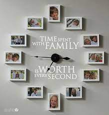 Create A Gallery Wall Ideas For Picture Frame Displays Photo Wall Clocks Family Clock Picture Clock