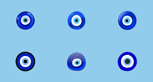 The rings of the bullseye are labeled zones 2 through 8. Nazar Amulet Emoji