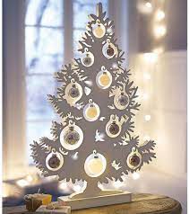 led tannenbaum mit glaskugeln hohe 64 cm weihnachten weihnachtsdeko wooden christmas trees xmas decorations christmas decorations