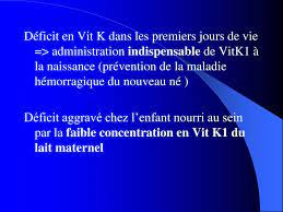 Le rôle de la vitamine k est d'éviter la maladie hémorragique du nourrisson. Ppt Supplementation En Vitamine K Et Allaitement Maternel Powerpoint Presentation Id 4607196
