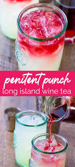 This Layered Wine Cocktail Makes A Gorgeous Drink And A Strong Delicious Cocktail Just Like A Long Delicious Cocktails Wine Recipes Drink Long Island Iced Tea
