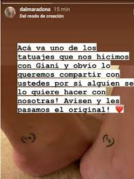 Los tatuajes del siglo pasado mochilazo en el tiempo. El Tatuaje De Las Hijas De Maradona En Homenaje Al 10