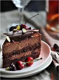 Chocolate Cherry Mousse Cake Desserts Dessert Recipes Chocolate Desserts