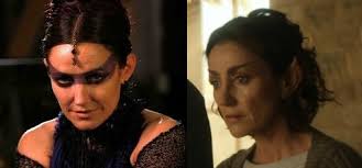 Between the Cardassian makeup and the accent she put