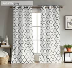Black And White Geometric Curtains Modern Geometric Curtains Set Of 2 Grommet Curtains Panel Curtains Curtains