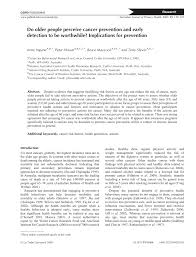 22,261 likes · 529 talking about this. Pdf Perceptions Of Cancer Prevention By Seniors