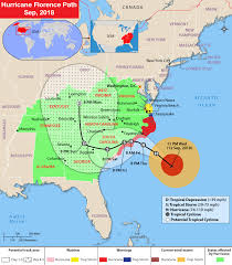 Hurricane Florence Path Map Sep 2018