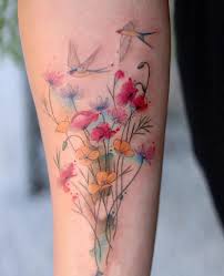 Look At The Birds Of The Air And The Flowers Of The Field Pin On Tattoo