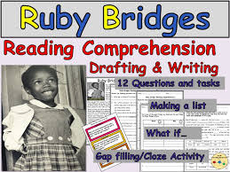 Watch the video about ruby bridges. Reading Comprehension And Writing Ruby Bridges Black History Teaching Resources