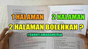 Artinya sudah full dalam satu kertas atau halaman. Bolehkah Surat Lamaran Kerja 2 Halaman Lembar Berikut Jawabannya Youtube