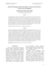 (1) indonesia salah satu negera kaya. Pdf Kasus Perundungan Anak Di Jawa Barat Temuan Awal Children S Worlds Survey Di Indonesia