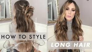 Brush clean hair to remove any tangles, if needed. How To Style Long Hair Beach Waves Messy Bun Cheap Beauty Hair Extensions Review