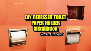 Shop for toilet paper holders in bathroom hardware. How To Install A Recessed Toilet Paper Holder Youtube