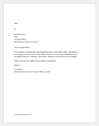 Complaint Letters For School Office Toilet Word Excel Templates Leave a reply cancel reply. complaint letters for school office