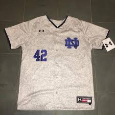 The most comprehensive coverage of notre dame baseball on the web with highlights, scores, game summaries, and rosters. Under Armour New Notre Dame Fighting Irish 42 Acc Jersey Lg Sewn Numbers Baseball Apparel Jerseys