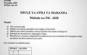 Maranda Pre Mock Kiswahili Form 4 Paper 3 2020 Past Paper Muthurwa Com Past Papers Marking Scheme Exam Papers