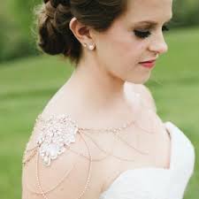 Rose Gold Shoulder Necklace, Rhinestone Shoulder Jewelry, Bridal Shoulder  Necklace, Body Jewellery, Gold Statement Necklace, BRIENNE