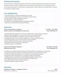 grad software engineer resume examples