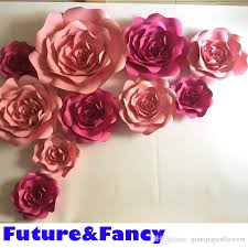 2019 giant paper flowers for wedding backdrops decorations kids room deco showcase windows display deco mix pink and rose color from