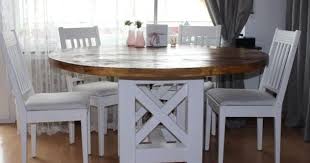 Esstisch Rund Runder Tisch Landhaus Weiss Braun Massiv Holz Neu Esstisch Tisch Runder Esstisch