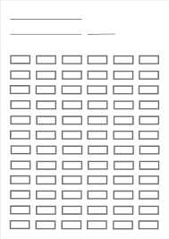 blank pencil chart for up to 72 pencils prints a4 size