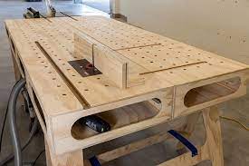A work table plans is the keystone of any woodworkers store. 0paulkworkbenchshot Jpg Paulk Workbench Woodworking Workbench Workbench Designs