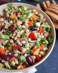Mediterranean Bean Salad Recipe Bean Salad Mediterranean Diet Recipes Healthy Recipes