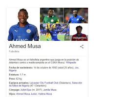 Ahmed musa is currently married to his wife juliet ejue since 2017 and has two children. Ahmed Musa Idolo Argentino Modifican Su Perfil En Wikipedia As Usa