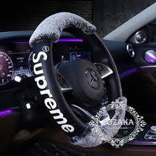 シュプリーム ハンドルカバー 本革 冬用 ハンドル カバー 車 アクセサリー