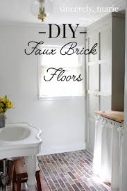 Diy Faux Brick Flooring Sincerely Marie Designs Faux Brick Faux Brick Wall Panels Faux Brick Tiles