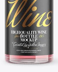 Download Clear Glass Pink Wine Bottle Mockup In Bottle Mockups On Yellow Images Object Mockups PSD Mockup Templates