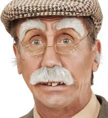 ShoperAma Bıyık ve Kaş Seti Gri Büyükbaba Yaşlı Adam Grand Adası Dedektif  Sakal Schnauzer : Amazon.com.tr: Oyuncak