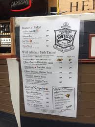 A chuche, fish, and ranchero. Menu Picture Of Deckhand Dave S Juneau Tripadvisor