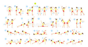 Looking for a fun way to help your children get more exercise? Exercises For Kids Set Stock Vector Illustration Of Girl 87798745