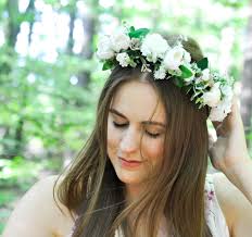 ReeLSunLight Flower Girl Crown, Bride Flower Crown, Wedding Ivory Flower Crown, Flower Girl Wreaath, Flower Headband, Flower Headpiece, Flower Girl Tiara