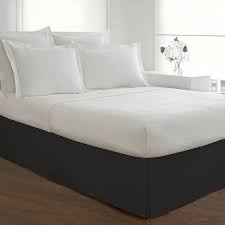 This bed skirt is handcrafted with natural linen and accented with full gathered ruffle look. Luxury Hotel Twin Extra Long Classic Tailored Bed Skirt Black Target