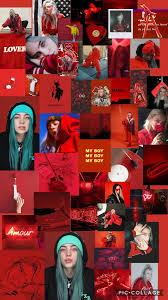 Billie Billie Billie Eilish Collage Background