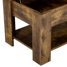 It has a shockproof interior, a weatherproof exterior and a wooden top which gives it a rustic look. Center Tables For Living Room Office Reception Room Rustic Brown Yaheetech Lift Top Coffee Table With Hidden Compartment Storage Shelf Material Handling Products Lift Tables